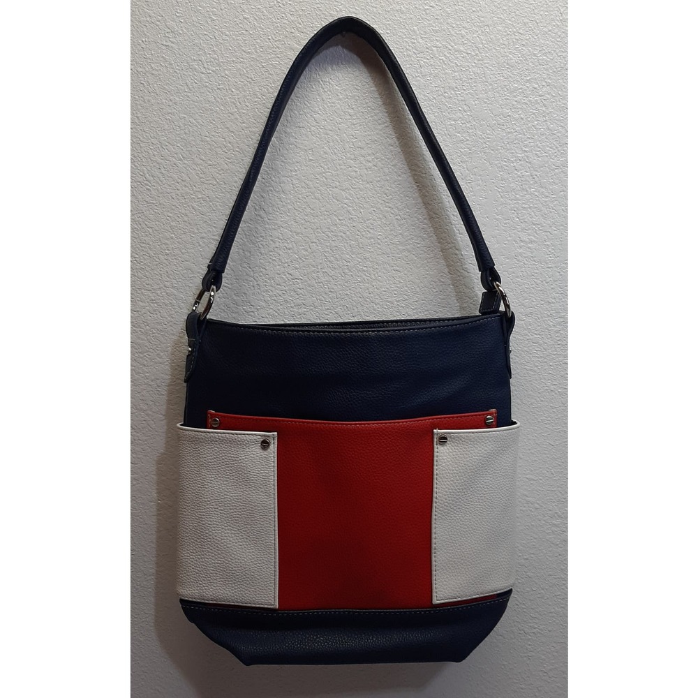 Avon Leather Colorblock Hobo Bag Purse